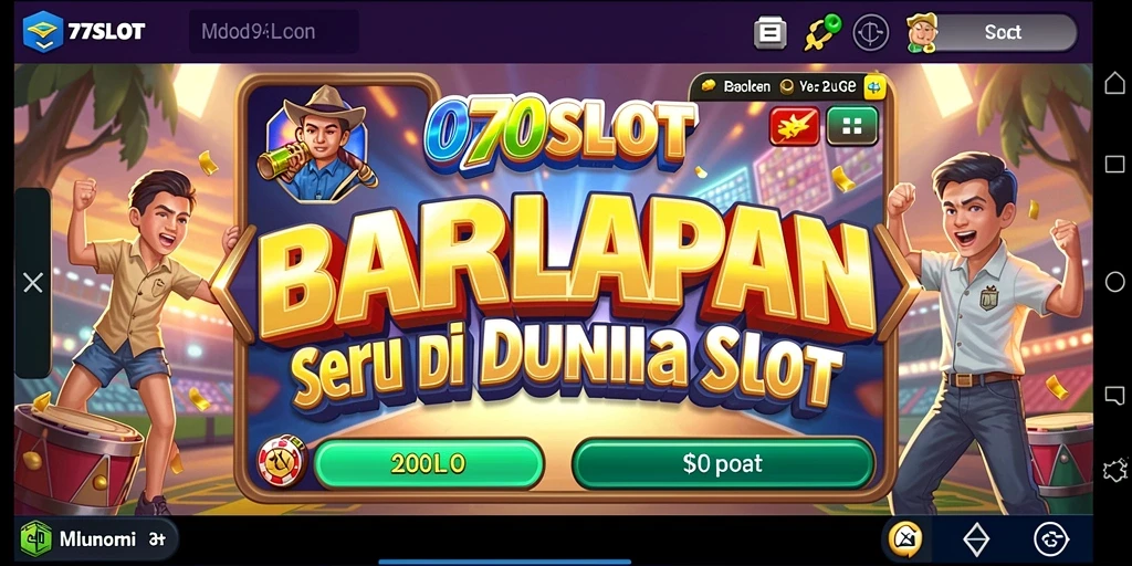 Tampilan gameplay seru di 070SLOT yang memadu balapan dan slot.