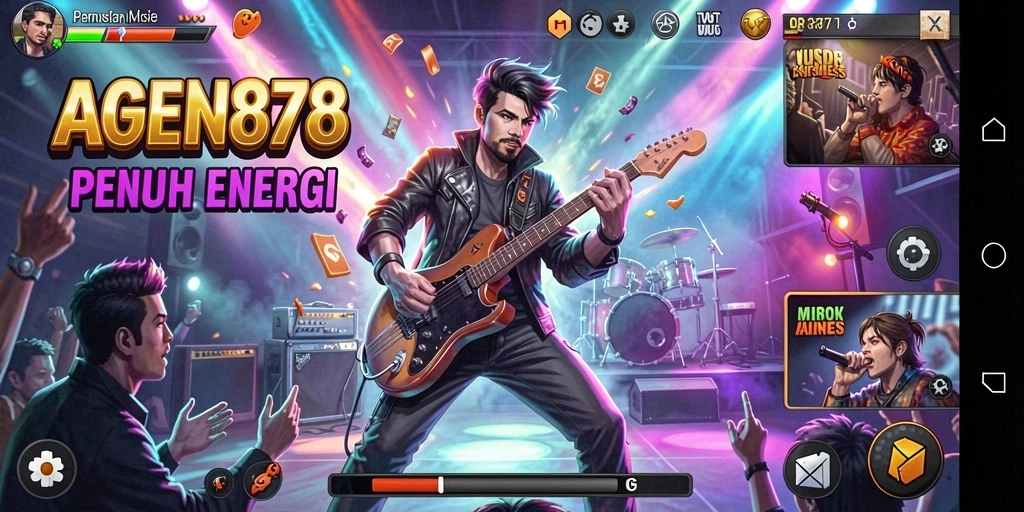 Tampilan gameplay AGEN878 yang menarik dengan berbagai lagu.