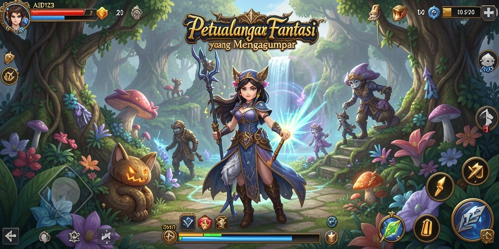 Gameplay menarik dari ASD123 dengan pertarungan strategis.