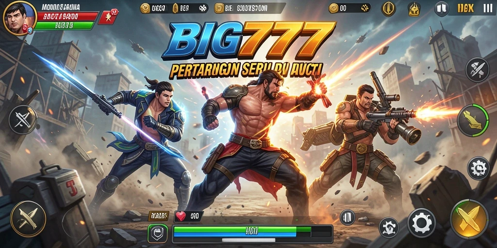 Screenshot BIG777 menampilkan aksi penuh intensitas dalam gameplay.