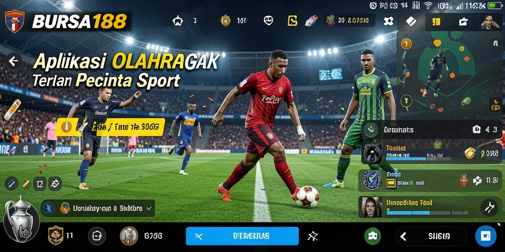 Tampilan gameplay BURSA188 yang menampilkan aksi olahraga seru.