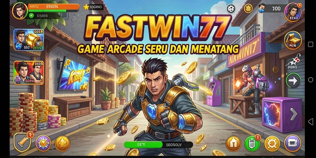 Tangkapan layar utama FASTWIN77 menampilkan aksinya dalam gameplay Arcade.