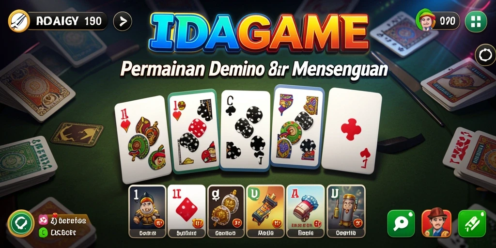 Gameplay seru di IDAGAME yang menampilkan domino.