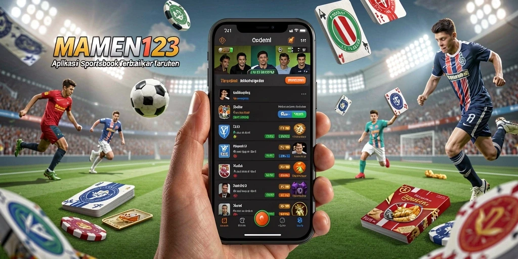 Tampilan gameplay menarik dari aplikasi MAMEN123 fitur Sportsbook.