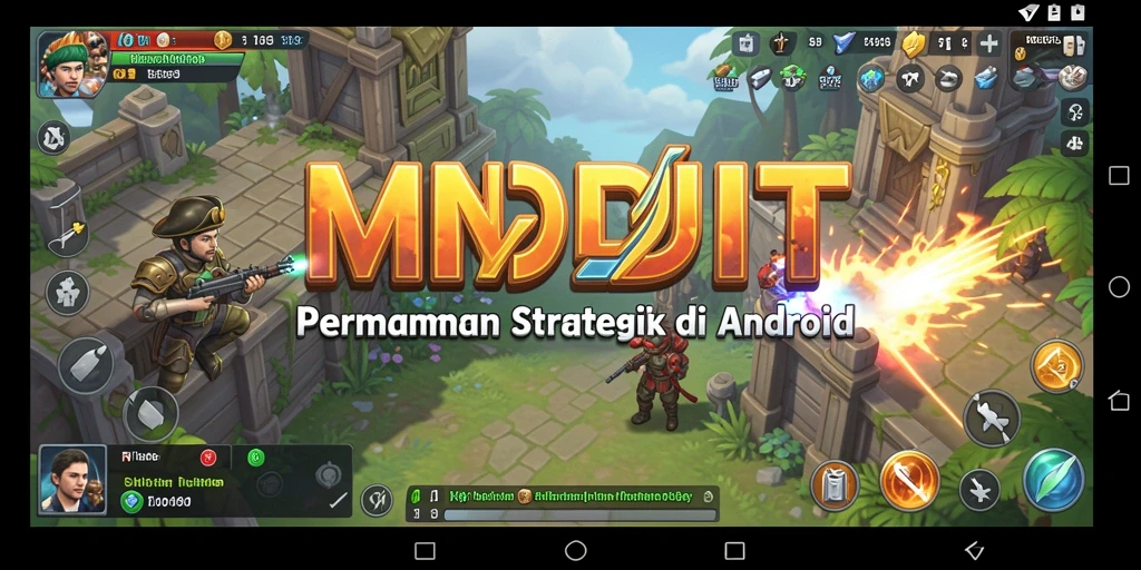 Screenshot gameplay SLG MNDUIT yang penuh aksi.