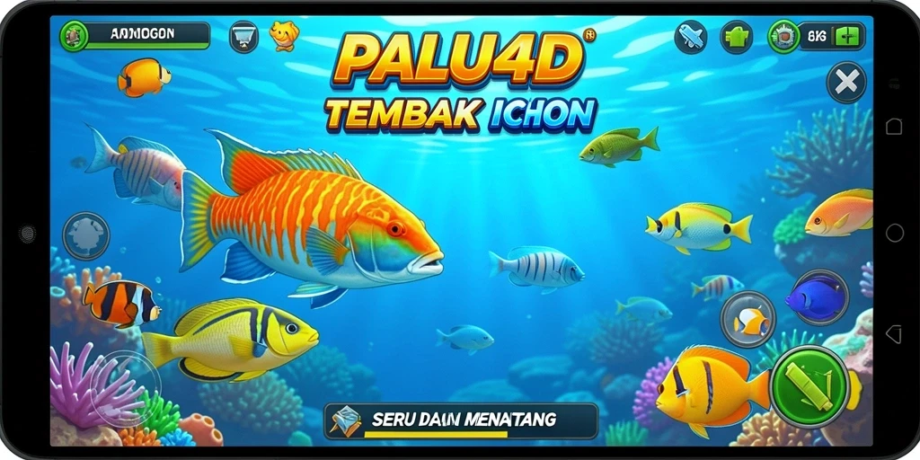 Screenshot PALU4D menampilkan aksi seru dalam gameplay Tembak Ikan.