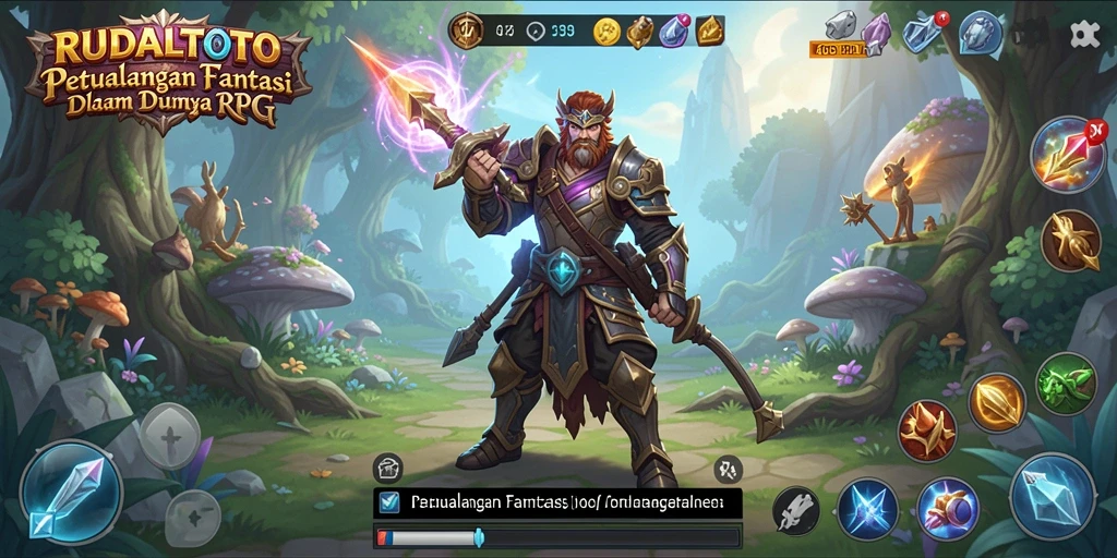 Tangkapan layar RPG RUDALTOTO menampilkan aksi pertempuran yang menegangkan.