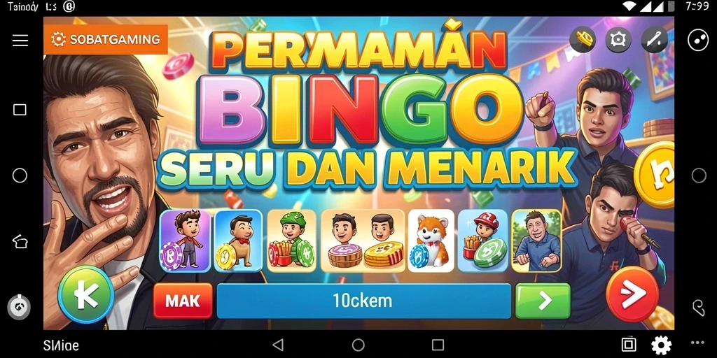 Tampilan gameplay Bingo yang seru dan interaktif.