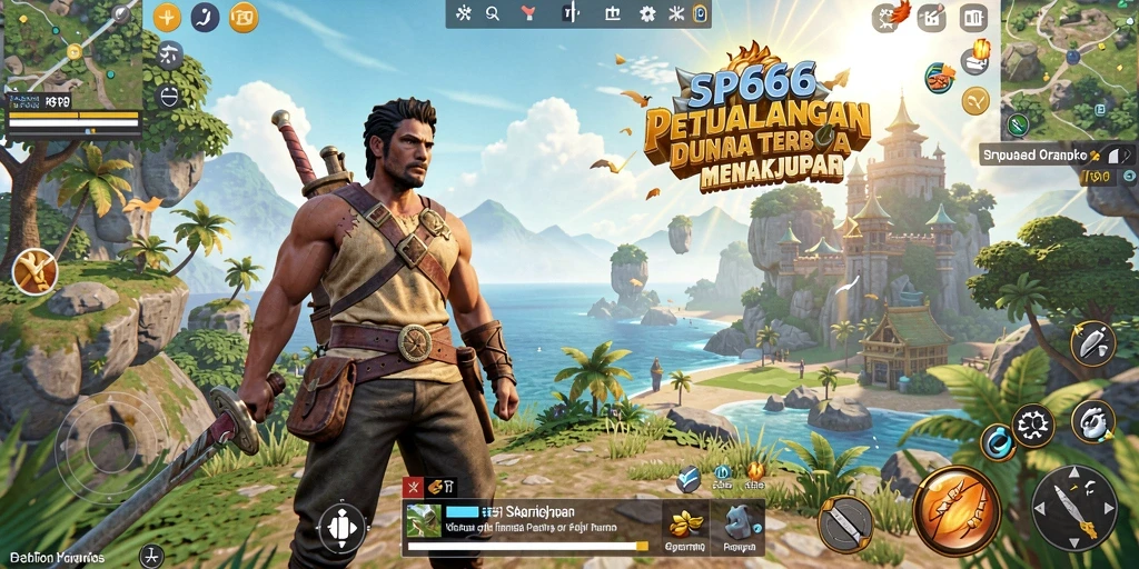Tangkapan layar gameplay SP666 yang menampilkan eksplorasi dunia terbuka.