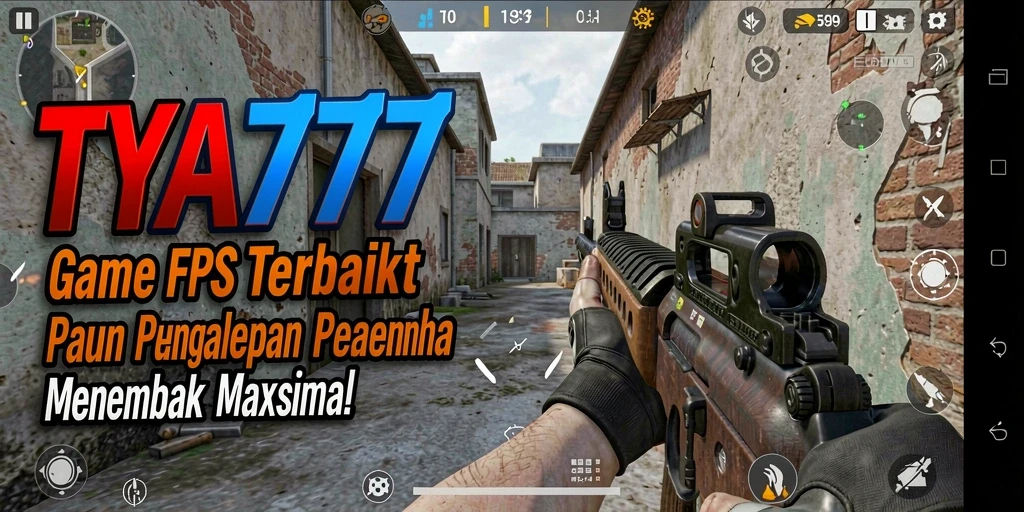 Screenshot gameplay TYA777 yang mendebarkan dalam mode FPS.